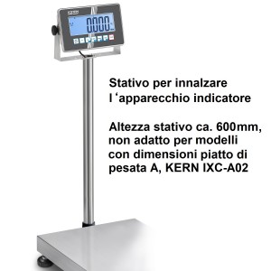 IXC-A02, Stativo per innalzare l‘apparecchio indicatore, Altezza ca. 600 mm, non adatto per modelli con dimensioni piatto di pesata A